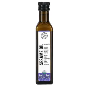 Pure Indian Foods Organic Cold Pressed Virgin Sesame Oil, 250 ml Pure Indian Foods Organic Cold Pressed Virgin Sesame Oil, 250 ml