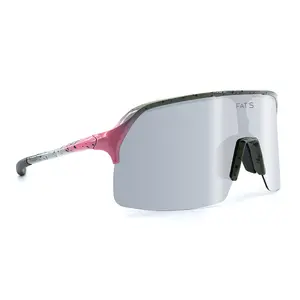 Fat's Rainbow Trout Sunglasses - Polarized Lenses Oversized One-Piece Custom Paint Job No-Slip Grip Swappable Lenses for Men