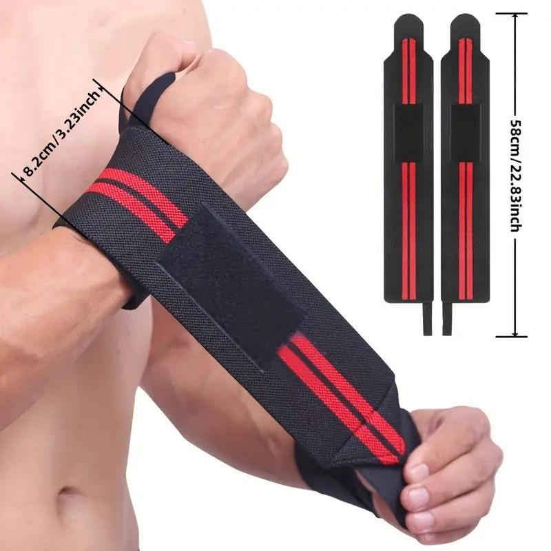 20” Supportive Wrist Wraps 2PCS - Wrist Straps for Weightlifting - Lift Better, Protect Wrist Pain - Adjustable, Durable, Machine Washable - Wrist Wraps for Weightlifting - for Men & Women