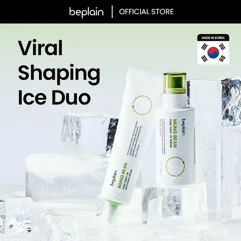[VIRAL] Mung Bean & Peptide Ice Glow DUO: Facial Serum & Moisturizing Cream for tightening pores, reducing puffiness, cooling relief