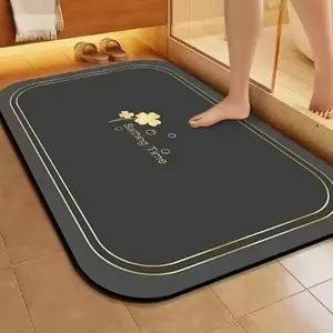 Modern Minimalist Bathroom Non - Slip Mat Absorbent Quick - Dry Washable Soft Diatomaceous Earth Mat for Shower Floor