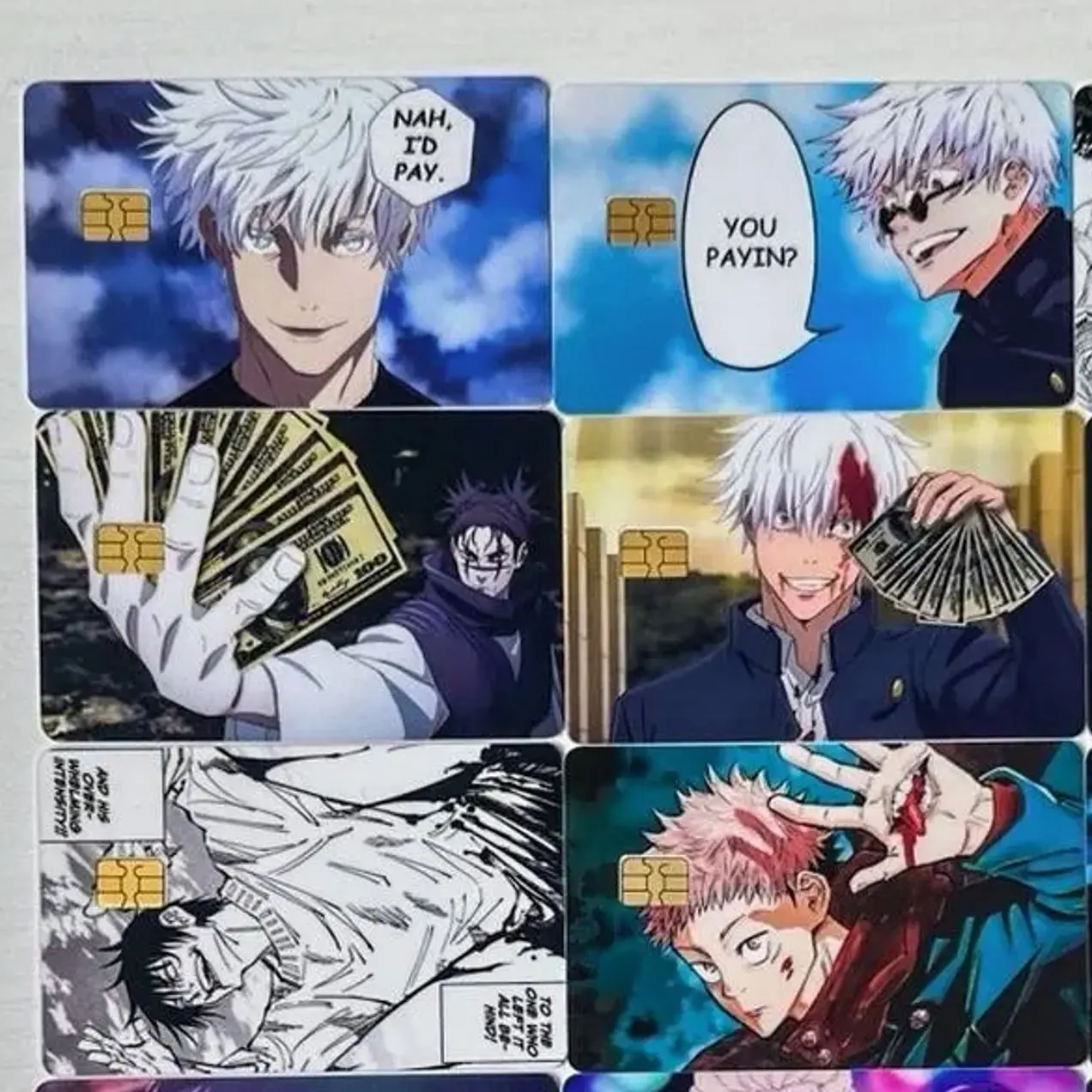 JJK Anime Card Sticker Cover