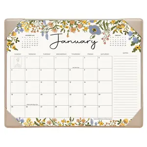 Cabbrix Summer Trace Desk Calendar 2026 with Desktop Mat, Desk Pad Calendar 15"x 12" From January 2026 to June 2027, Desk Calendar for Home Office and School, Easy Planning