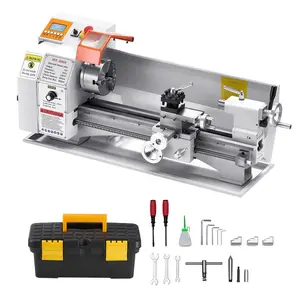 VEVOR Metal Lathe Machine, 8.7x 18 in, Precision Bench Power Metal Lathe, Automatic Feed, 0-2500 RPM Variable Speed, 1250W Brushless Motor, for Processing Precision Parts Soft Metals Wood Plastics
