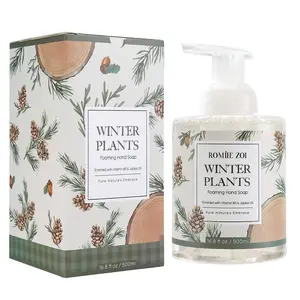 ROMIIE ZOI Christmas Foaming Hand Soap with Gift Box- Winter Plants, Infused with Winter Pine Scent - 500ml/ 16.8oz Nail Aroma