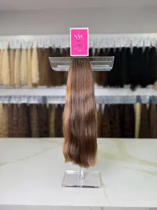 Premium Russian Slavic Virgin Kids Hair Wavy Light Brown 19 Inch