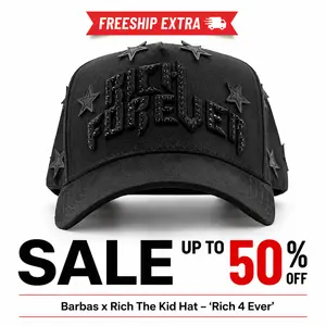 Barbas x Rich The Kid Hat – ‘Rich 4 Ever’ Premium Trucker Cap  | Christmas Gift 2026