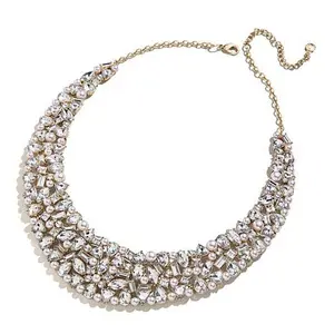 BAUBLEBAR Goldtone Clear Stone Cluster Statement Choker Necklace