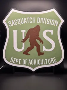 Unique 3D Printed Bigfoot LED Sign - Light-Up Gift for Cryustom Bigfoot LED Sign – Personalized Neon Art for Cryptid Enthusiasts