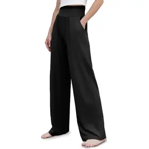 ESOFT Women's Wide Leg Pants High Waisted Lounge Soft Loose Yoga Pants with Pockets Comfy Elastic Cozy Sweatpants Outdoorfun SpringStatements