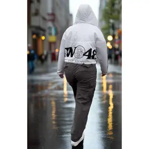 Women’s cropped windbreaker (White)