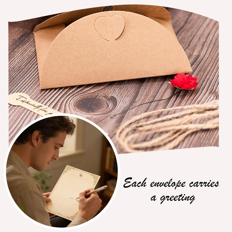 Gift Card Envelopes with Dried Flower, Funny Birthday Greeting Card, Flower Thank You Card, with Heart Clasp for Women, Wedding,Birthday, Baby Showers, Invitation Wish Card, Graduation Valentine's Day, Mother's Day