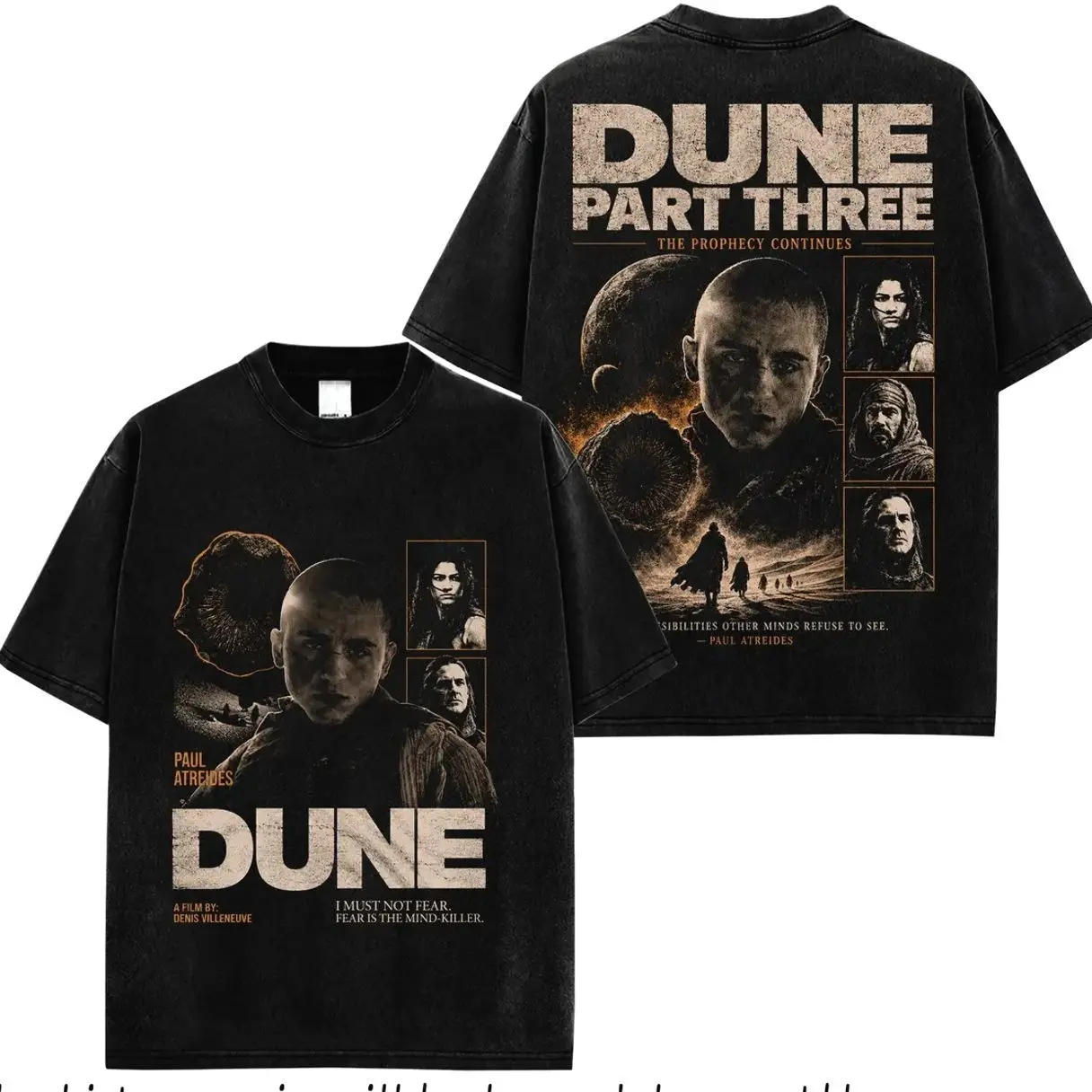 Dune: Part Three 2026 T-Shirt, Made in USA, 100% Cotton, Movie Merch Inspired Graphic Tee, Desert Messiah Streetwear Shirt, Sci-Fi Saga Fan Gift for Film Fans G49