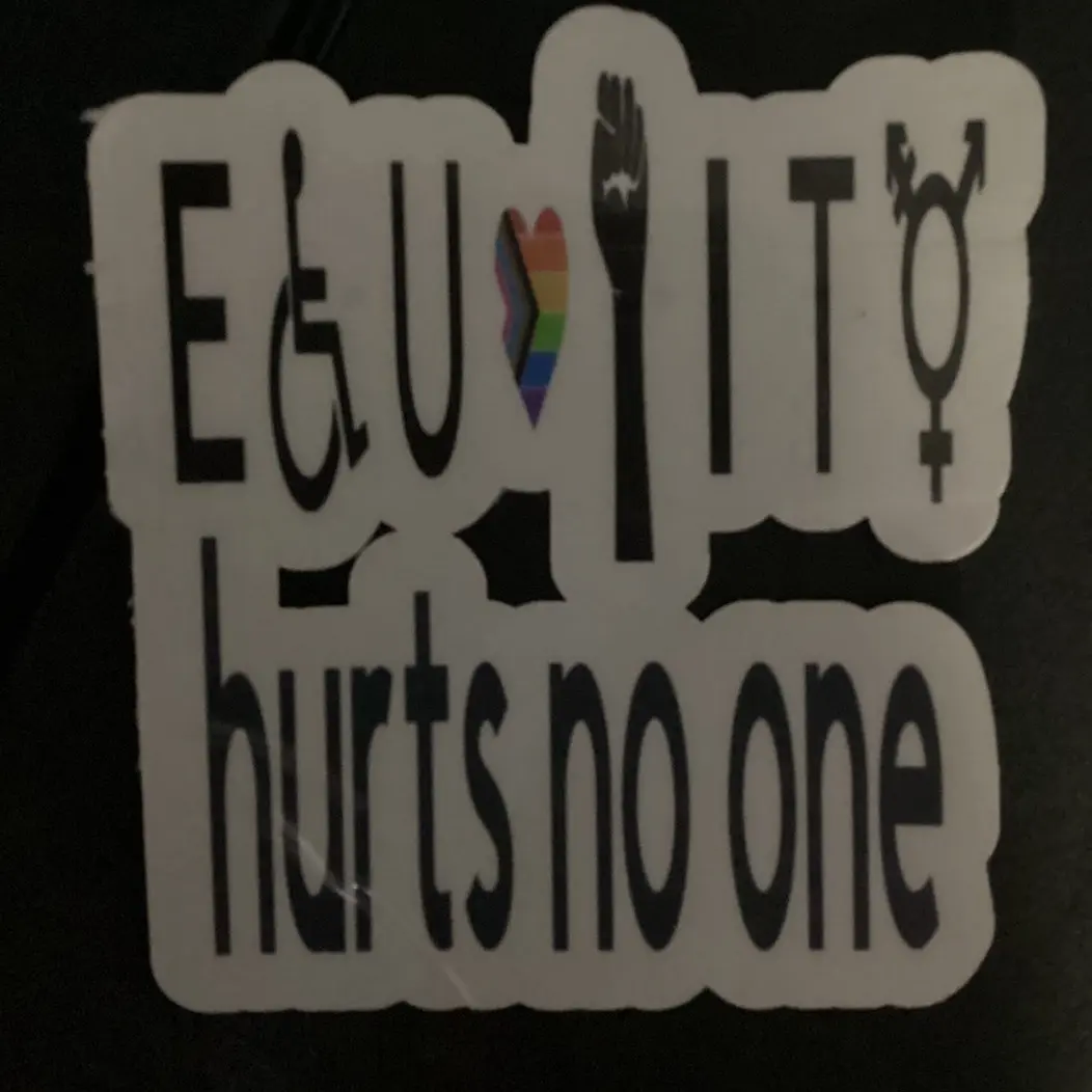 Large Equity civil rights human rights sticker handmade inclusive