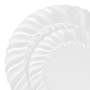 Clear Flair Plastic Dinnerware Value Set