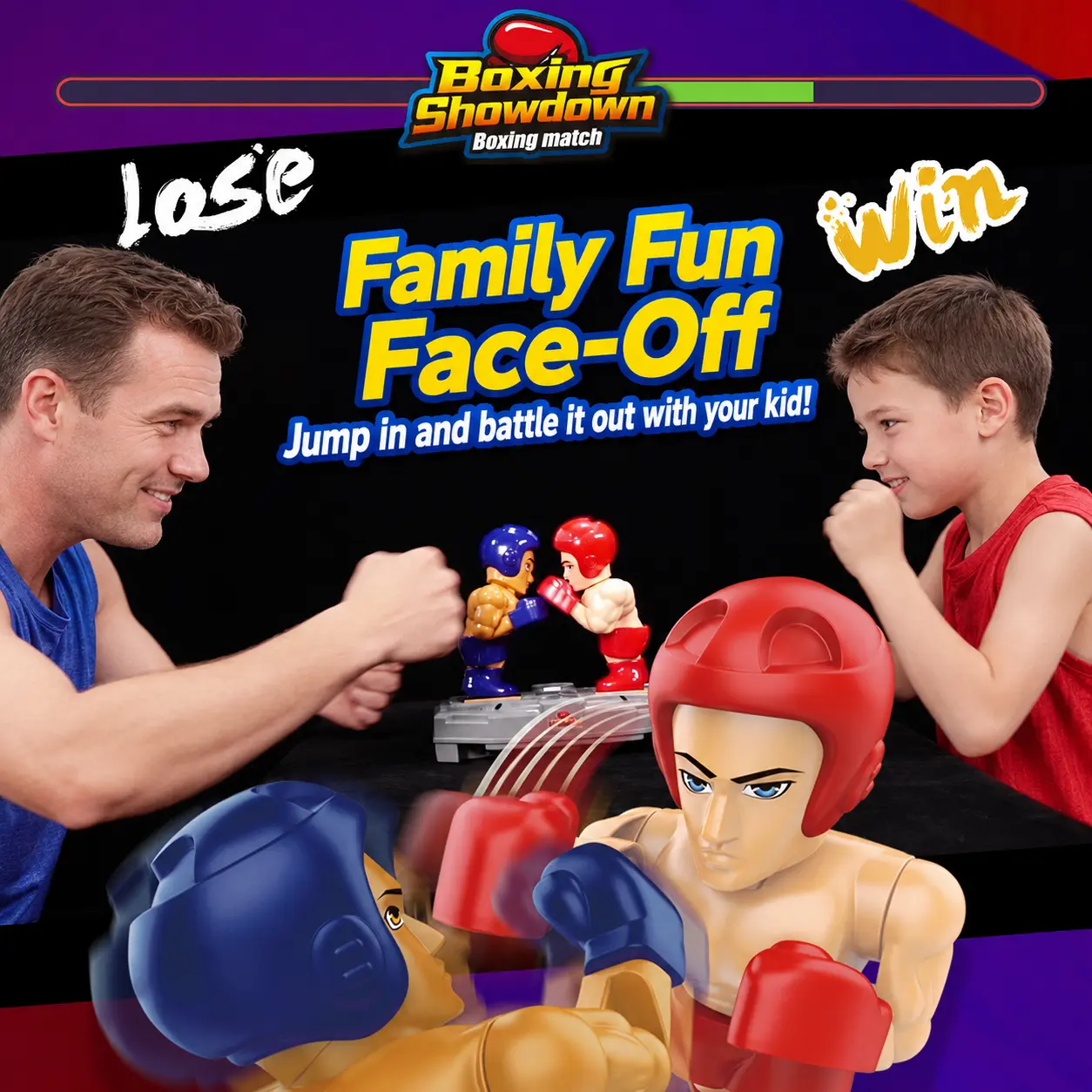 2 Player Electric Boxing Robot Toy for Kids, Interactive Motion Sensor Battle Game, Desktop Arena Fighting Toy, Parent Child Family Party Gift for Boys & Girls