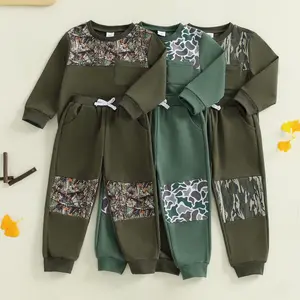 Babamoon Kids Toddler Boy Outfit Hunting Clothing Camo Boy Winter Pants Set Camouflage Sweatshirt Clothes Toddler Hoodies Set