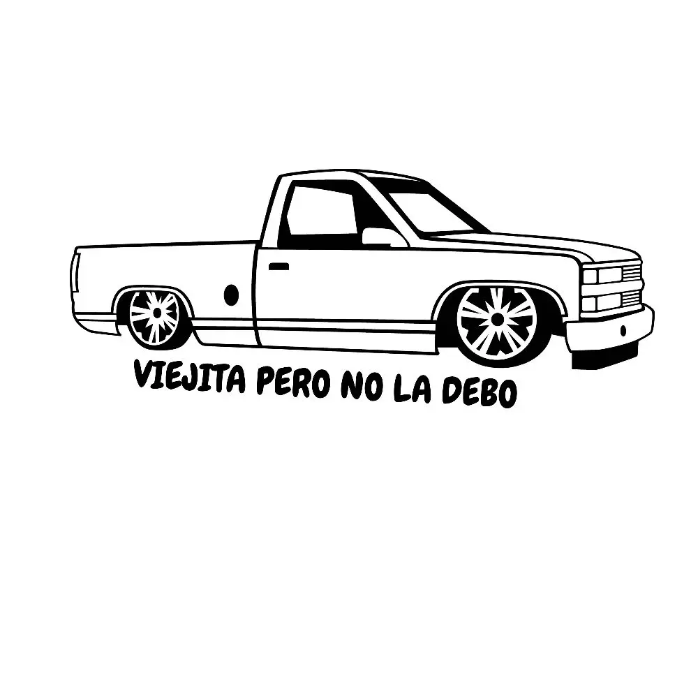 viejita pero no la debo truck decal viejita pero no la debo truck decal