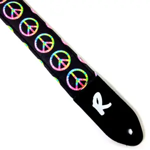 Peace Sign Ukulele Strap - Colorful Tie Dye Handmade Ukulele Strap-