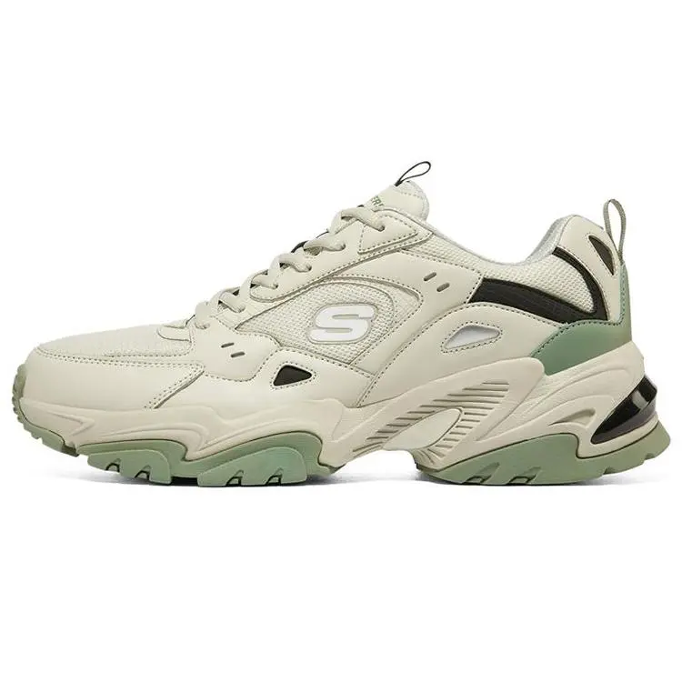 Men's Skechers Stamina V2 Retro Chunky Casual Athletic Trainers - Closed-Toe Low-Top Footwear with Platform Sole