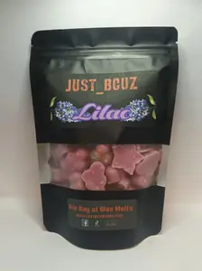 6oz Bag of Lilac Fragranced Wax Melts Tarts in Floral Shapes