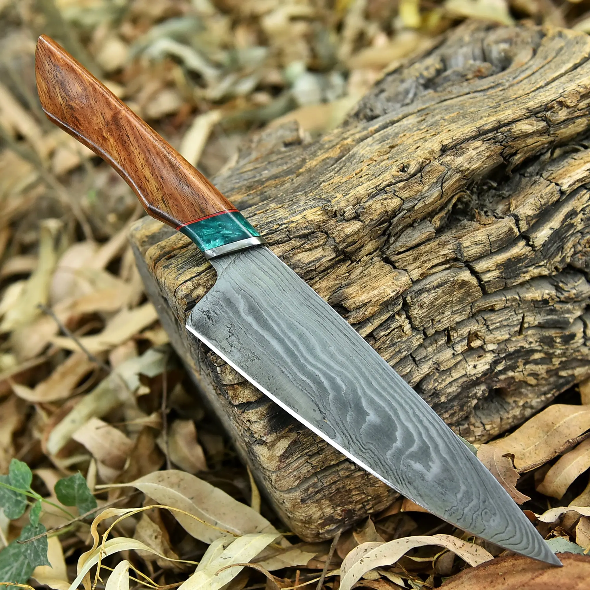 Luxury Billionarie Club  RARE Original  Damascus Chef Knife - Handmade Kitchen Knife - Food Grade Blade Chef Knife Unique Steel  Meat Vegetable Bbq