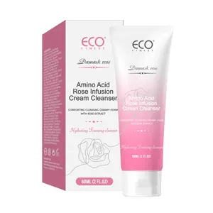 Amino Acid Rose Infusion Cream Cleanser | Gentle Deep Cleansing | Dense Soft Foam | Moisturizing Smoothing Face Wash for Sensitive Skin
