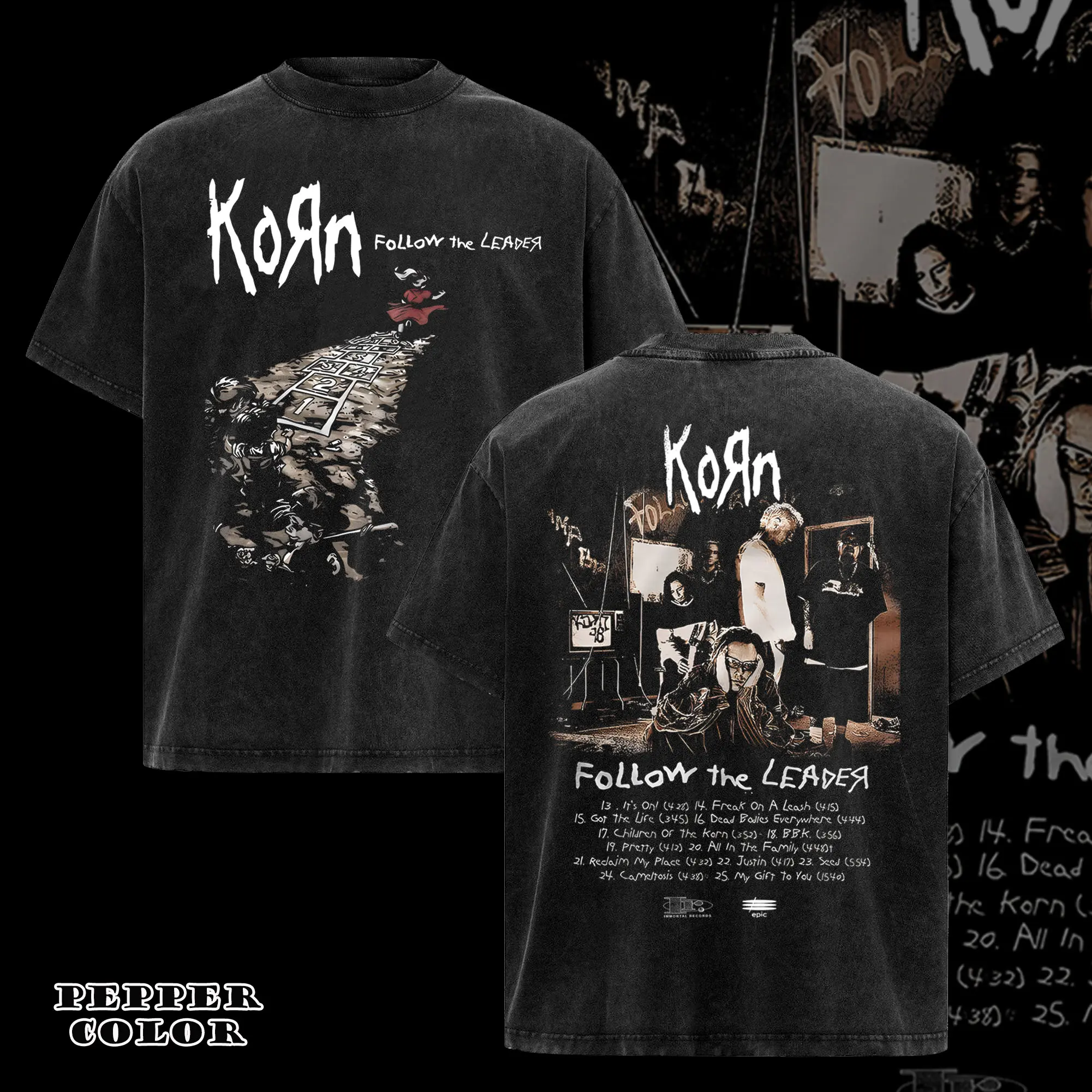 Vintage Rock Band Korn The Leader T Shirt, metal band shirt, rock