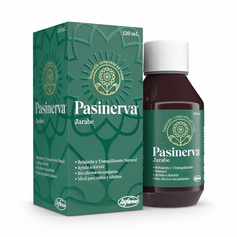 Pasinerva Syrup - Natural Sleep Aid for Insomnia Anxiety Stress Relief with 6 Herbal Compounds for Relaxation and Tranquility - 120 mL Dietary Supplement - Passionflower & Valerian Root Formula - Healthcare, Vitamin, Anxiety Sleep Supplements, Calmness Sl