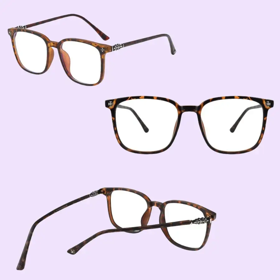 Chrome Hearts Square Non-Prescription Anti-Blue Light Glasses Black/Green/Tortoise/Translucent - Metal Frame, Flat Lens Fashion Eyewear for Men & Women, trending Tiktok US, Trending Y2K, gift for boyfriend, gift for girlfriend