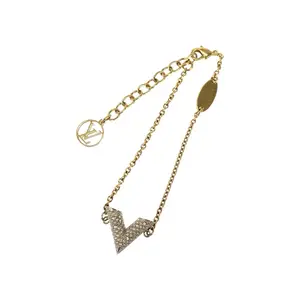 Pre-owned Louis Vuitton Essential V Bracelet Metal and Crystals by Rebag