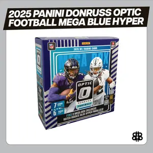2025 Panini Donruss Optic Football Mega Trading Cards Blue Hyper LV