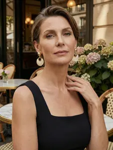 Trendy Gold Crescent Moon Dangle Earrings, Glitter Resin Gold Plated Drop Earrings, Fade-Resistant Waterproof Women's Jewelry