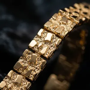 Oro Laminado Gold Filled 7mm 8" French Nugget Bracelet | Non Tarnish Waterproof Hypoallergenic Jewelry