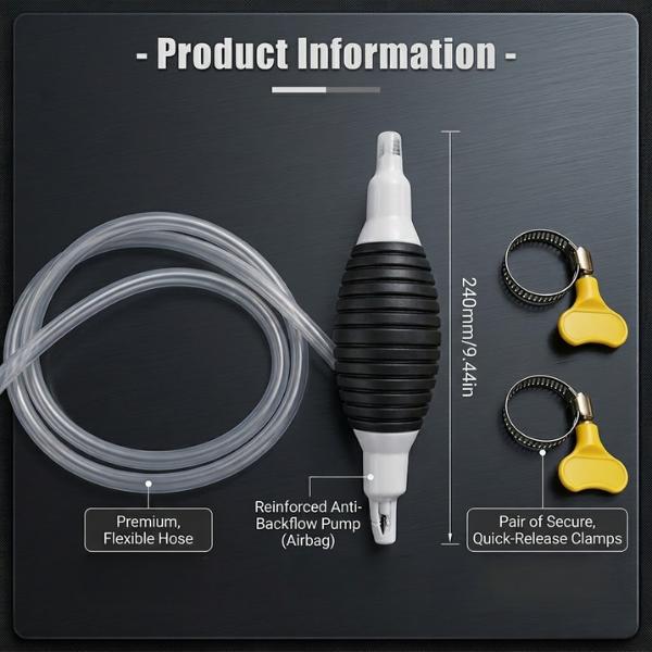 Siphon Pump Universal Manual Liquid Transfer Pump, Portable Hand Siphon For Fish Tanks, Water, And Non-Corrosive Fluids Siphon Pump Universal Manual Liquid Transfer Pump, Portable Hand Siphon For Fish Tanks, Water, And Non-Corrosive Fluids