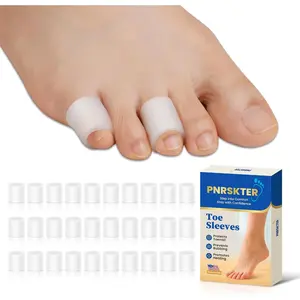 Toe Protectors Women - (30Pcs Small) - Gel Toe Sleeves for Women & Men - Toe Caps for Blisters, Corns, Calluses, Toenails Loss - for Daily Walking, Running and Travel Use