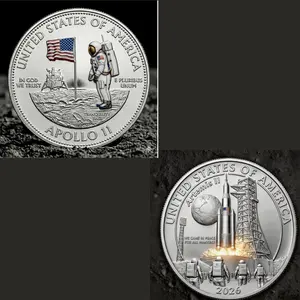 Artemis II Apollo 11 2026 Metal Coin, Commemorative Mission Coins