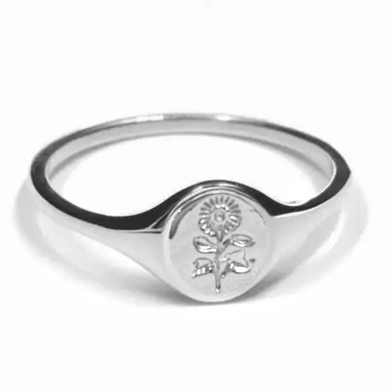 Elegant Flower Design Copper Ring, Fashion Accessories For Women, Wedding Engagement Bridal Jewelry Gift
