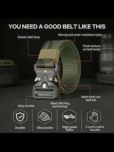 2026 New 2-Piece Quick-Release Belt Set, Durable Nylon Strap, Camouflage Color Scheme, Lightweight Plastic Buckles, Ideal for Work, Training, Outdoor Leisure