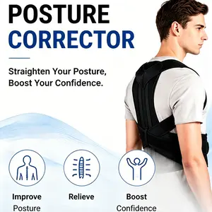 Posture Corrector - Ergonomic Back Brace with Adjustable Straps, Breathable Material & Strong Support, Comfortable Upper Back Straightener for Men & Women to Relieve Pain & Improve Posture