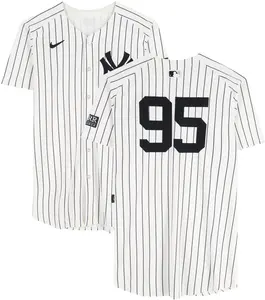 Oswaldo Cabrera New York Yankees Game-Used #95 White Pinstripe Jersey Worn During the 2024 ALCS vs. Cleveland Guardians - Fanatics Authentic Certified
