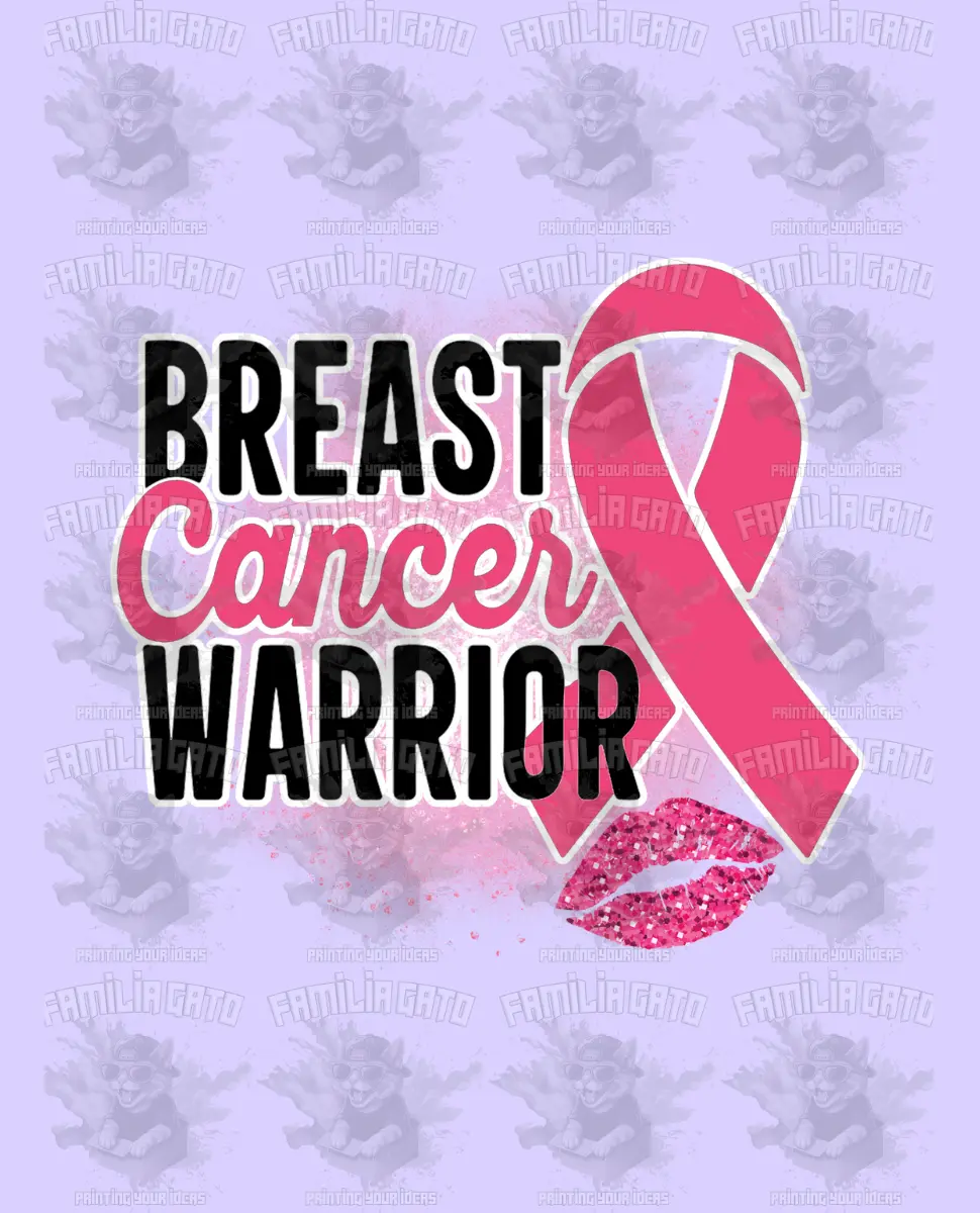 Breast Cancer Warrior #1 DTF Transfer, Unisex Customized Craft Supply for All Ages, Durable Hot Peel on All Fabric Types
