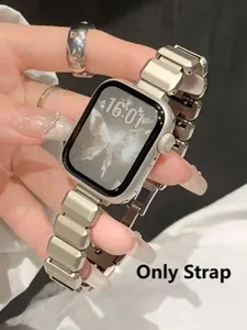 Creative sugar cube Apple Watch band with premium chain design, suitable for sizes 38, 40, 41, 42, 44, 45, 46, and 49mm. Fits the S10-1 Ultra SE series. Minimalist and luxurious design smart watch straps (watch or case not included).