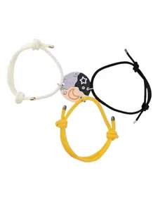 3-Piece Star Moon Sun Friendship Bracelet Necklace Keychain, Boho Ethnic Style, Perfect Gift for Bff, Students, Friends
