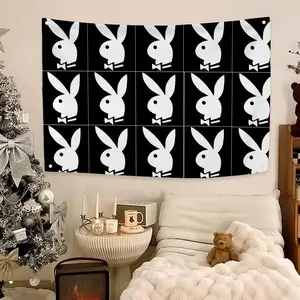 Playboy Flags Flag - Ultra Soft Skin-Friendly Machine Washable Fade Resistant Banner | HD Print Lightweight Durable Outdoor Indoor Garden Flag Wall Tapestry