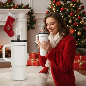 Trending 25oz Insulated Tumbler with Straw and Handle - Double-Wall Vacuum Insulated Cup, Leakproof Travel Mug Matte Finish Keeps Drinks Hot or Cold for Hours, Ideal for Gym Office Camping Travel Gift for Men Women Dad Valentine