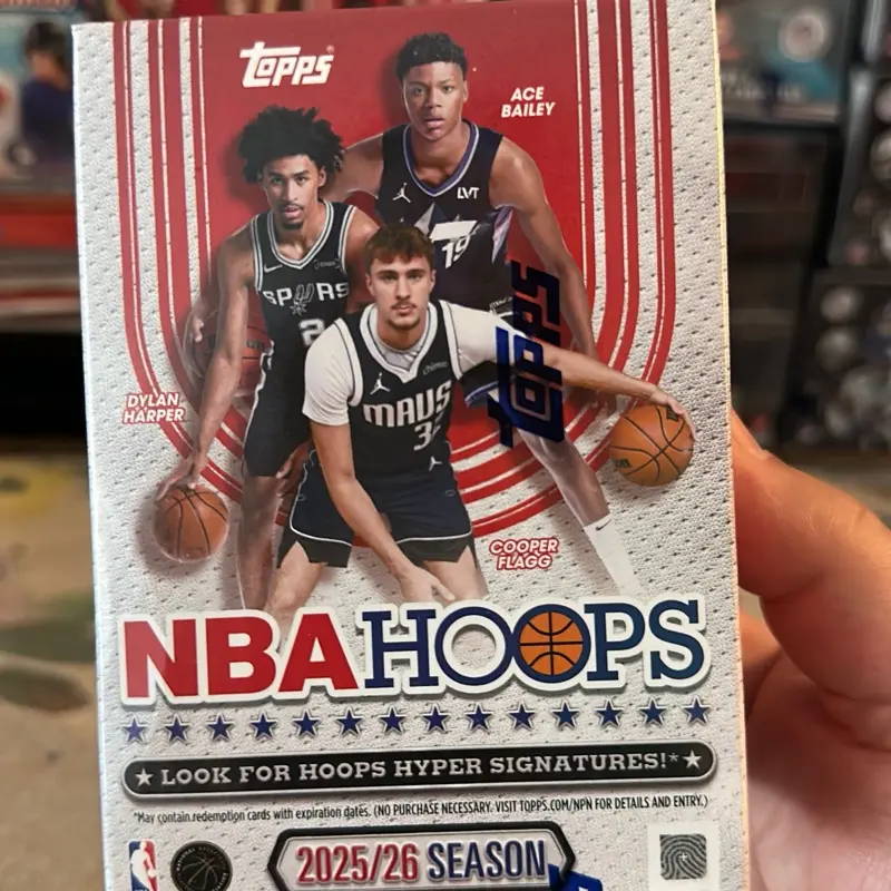 2025/26 NBA Hoops Hanger for Sports Trading Card Collectibles - NBA-Themed Accessory with Included Hoops Pack