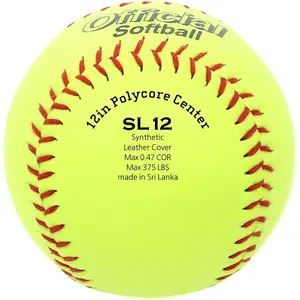 SL-12 Softballs 6 Pack -12 Inch Official Size and Weight Softball Game, Training Ball for Games, Batting, Fielding, Pitching Softball, Practice Softballs.