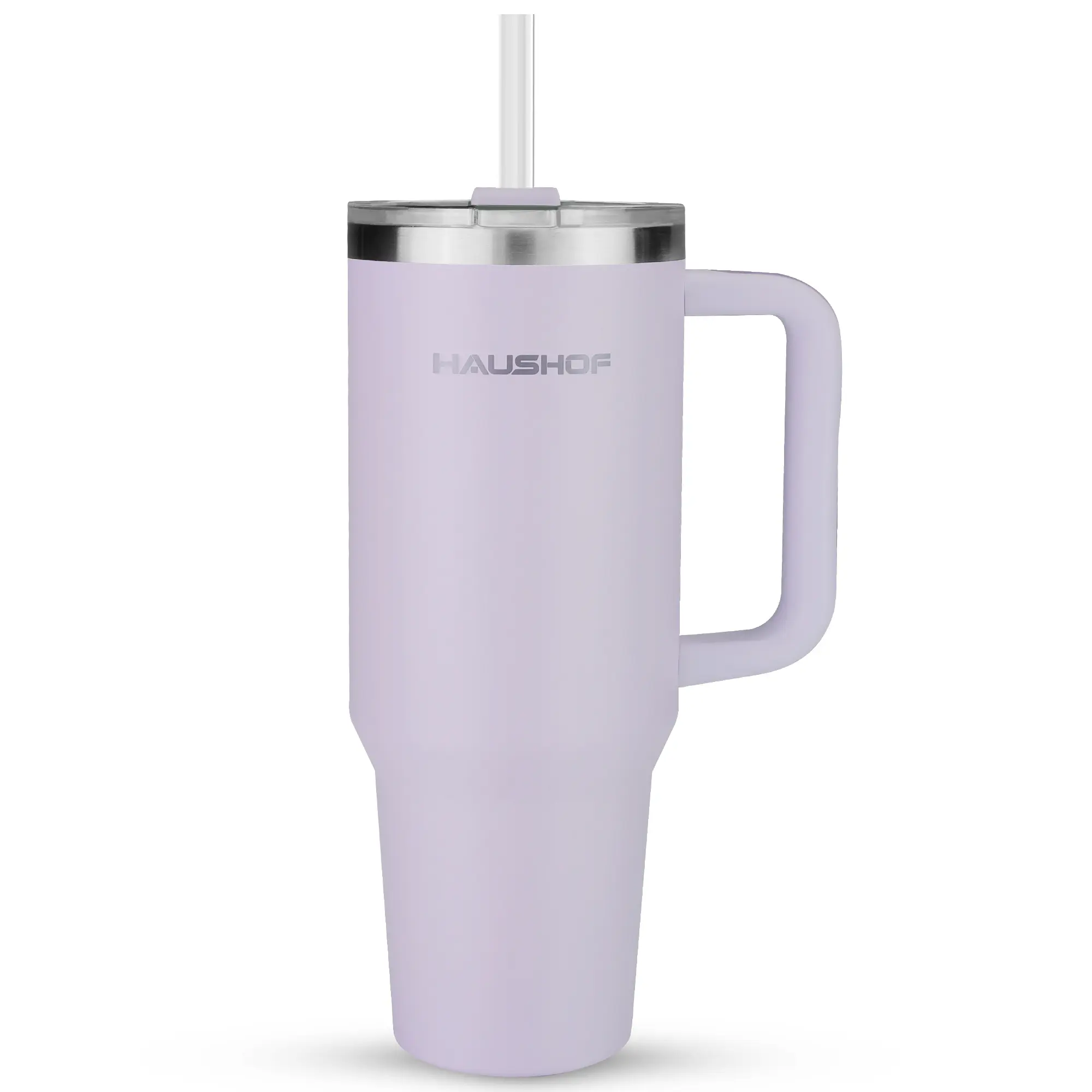 #summersale HAUSHOF 40 oz Tumbler with Handle and Straw, Insulated Stainless Steel Coffee Tumbler with Tritan Lid, Double Walled Travel Mug Water Bottle Cup, Large Tumbler for Hot and Cold Drinks