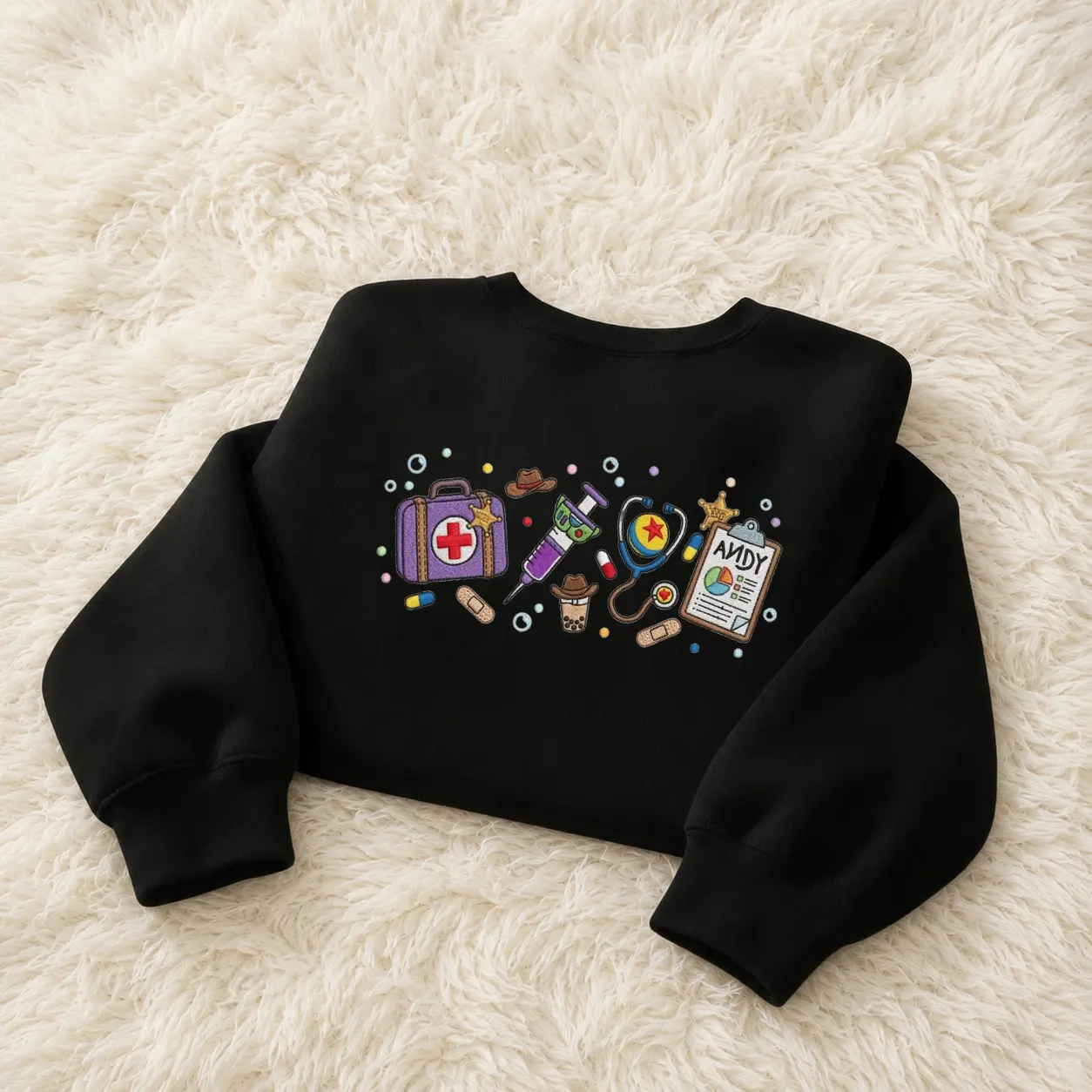 Nurse Western Embroidered Sweatshirt, Cowboy Nurse Sweatshirt, RN Medical School Crewneck, Nursing Student Gift, Registered Nurse Pullover, Healthcare Worker Sweatshirt, Cute Nurse Shirt
